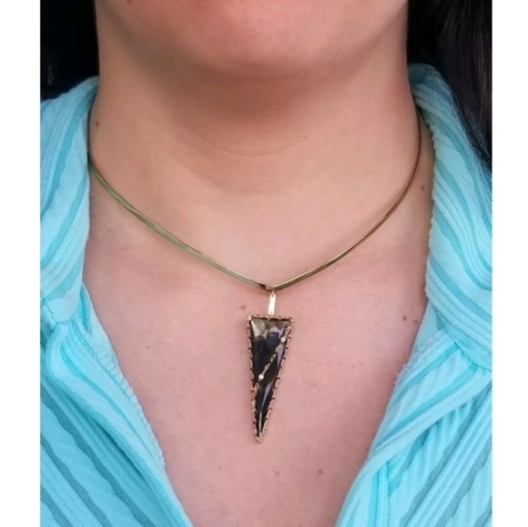 14k Yellow Gold Mother Of Pearl Quartz  Necklace - Picture 2 of 12